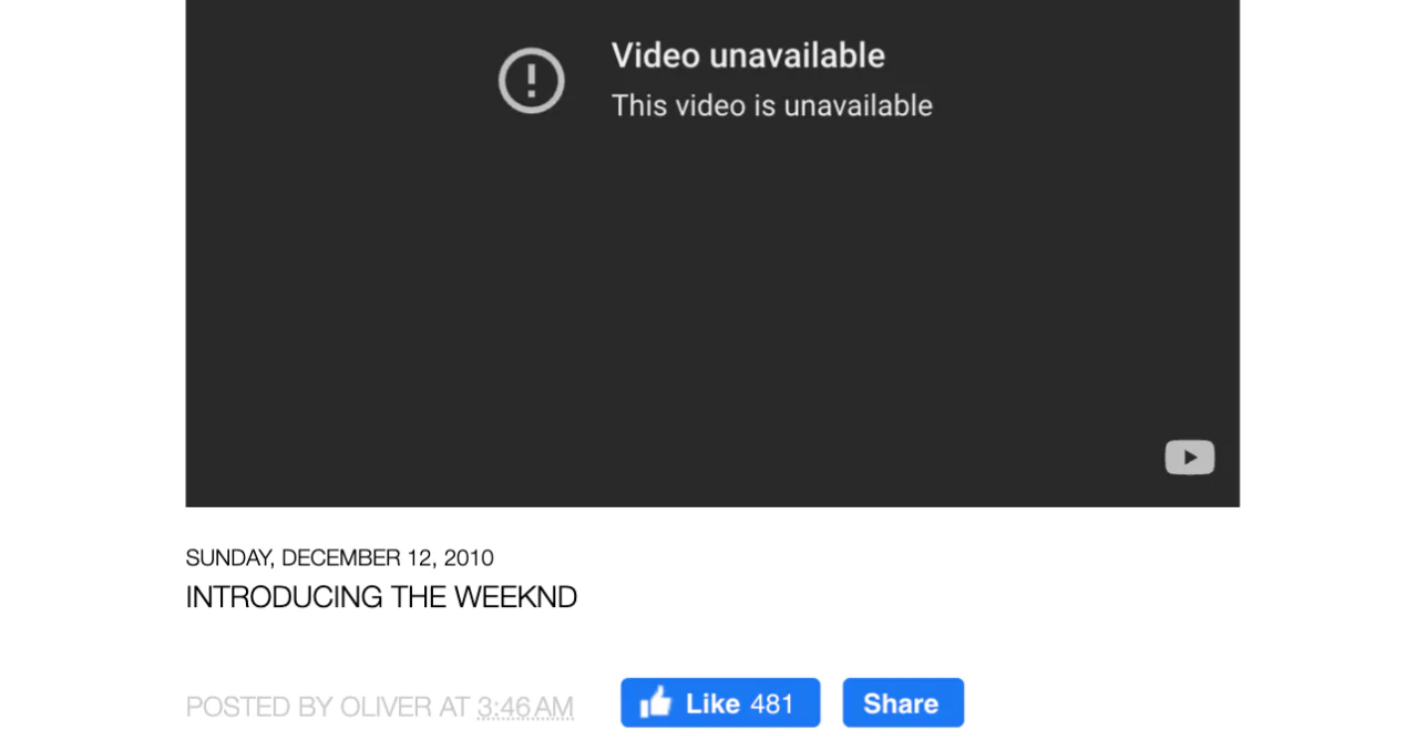 Drake and the OVO team's post of a then-unknown artist, The Weeknd