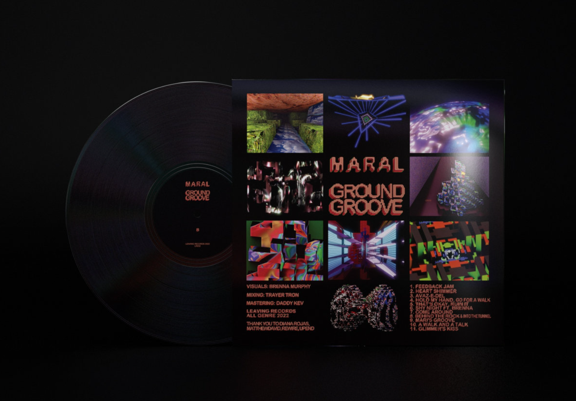 The physical packaging for Maral's 'Ground Groove' album (2022)
