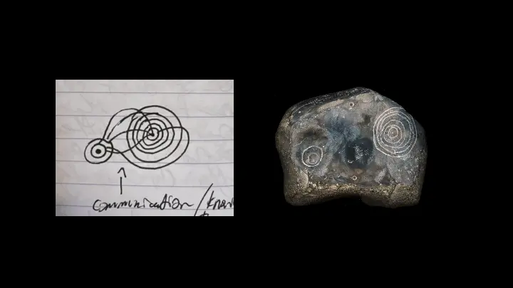 An early sketch (left) and end result (right) of Nik Arthur's Dodeda project from the Organima series.