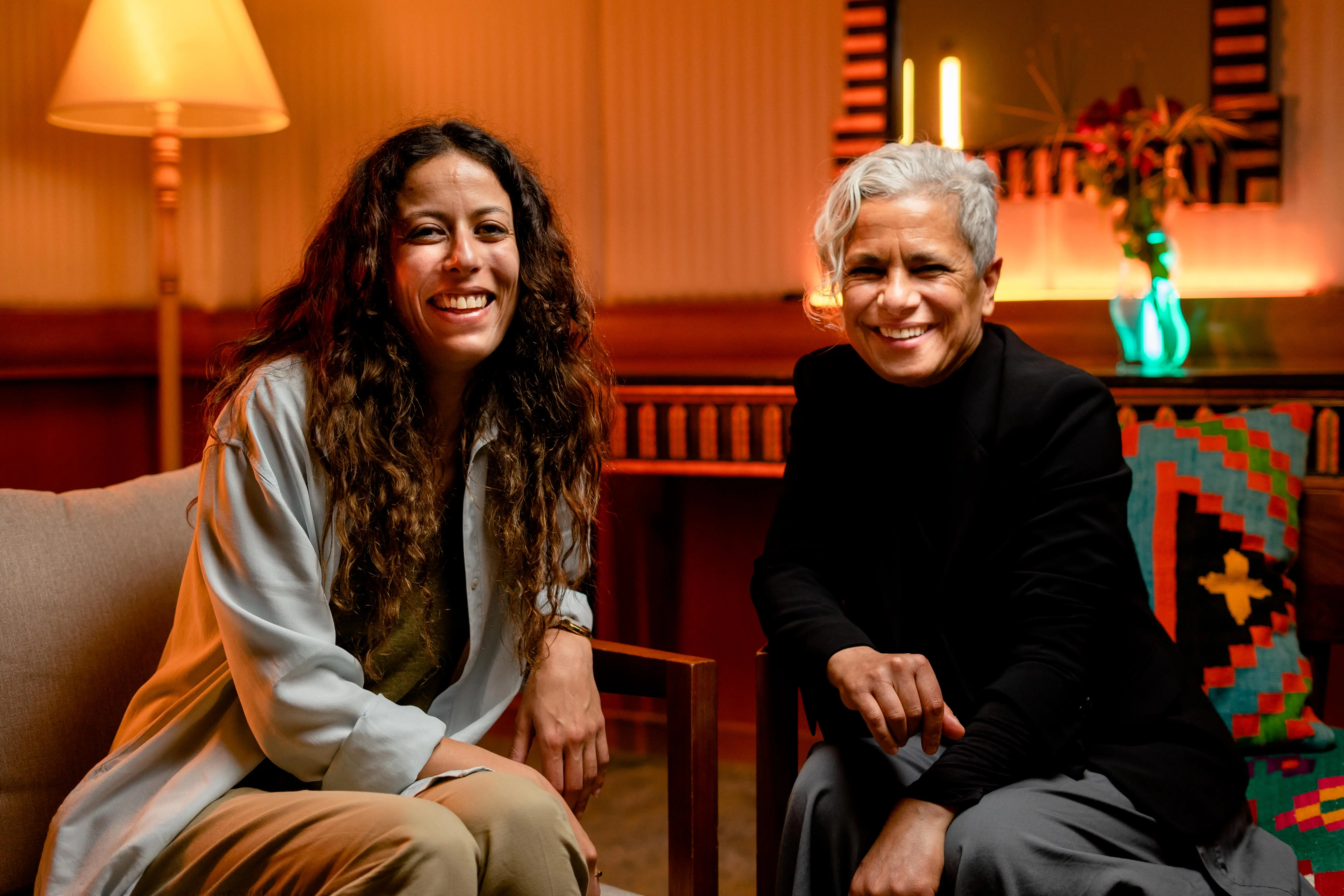 Sarah alongside Kamilya Jubran. Courtesy of AFAC.