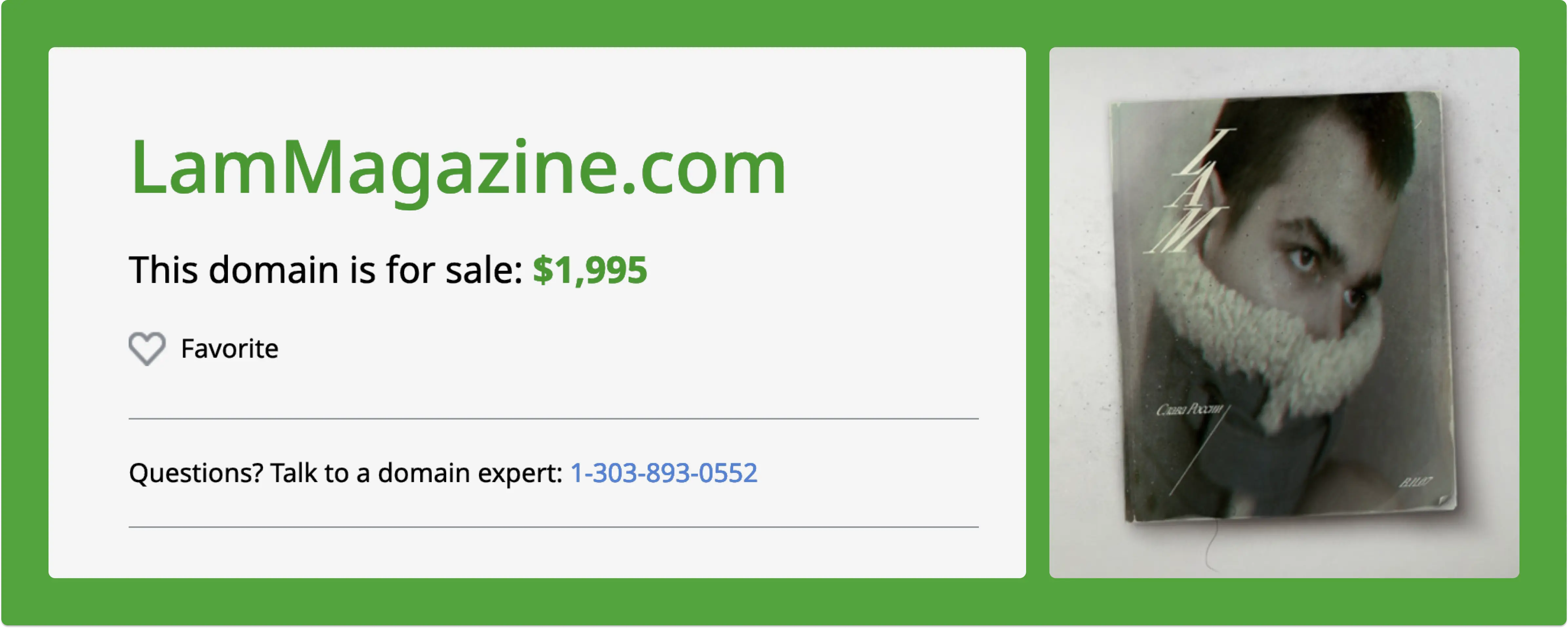 An early issue of LAM beside its now-defunct website domain